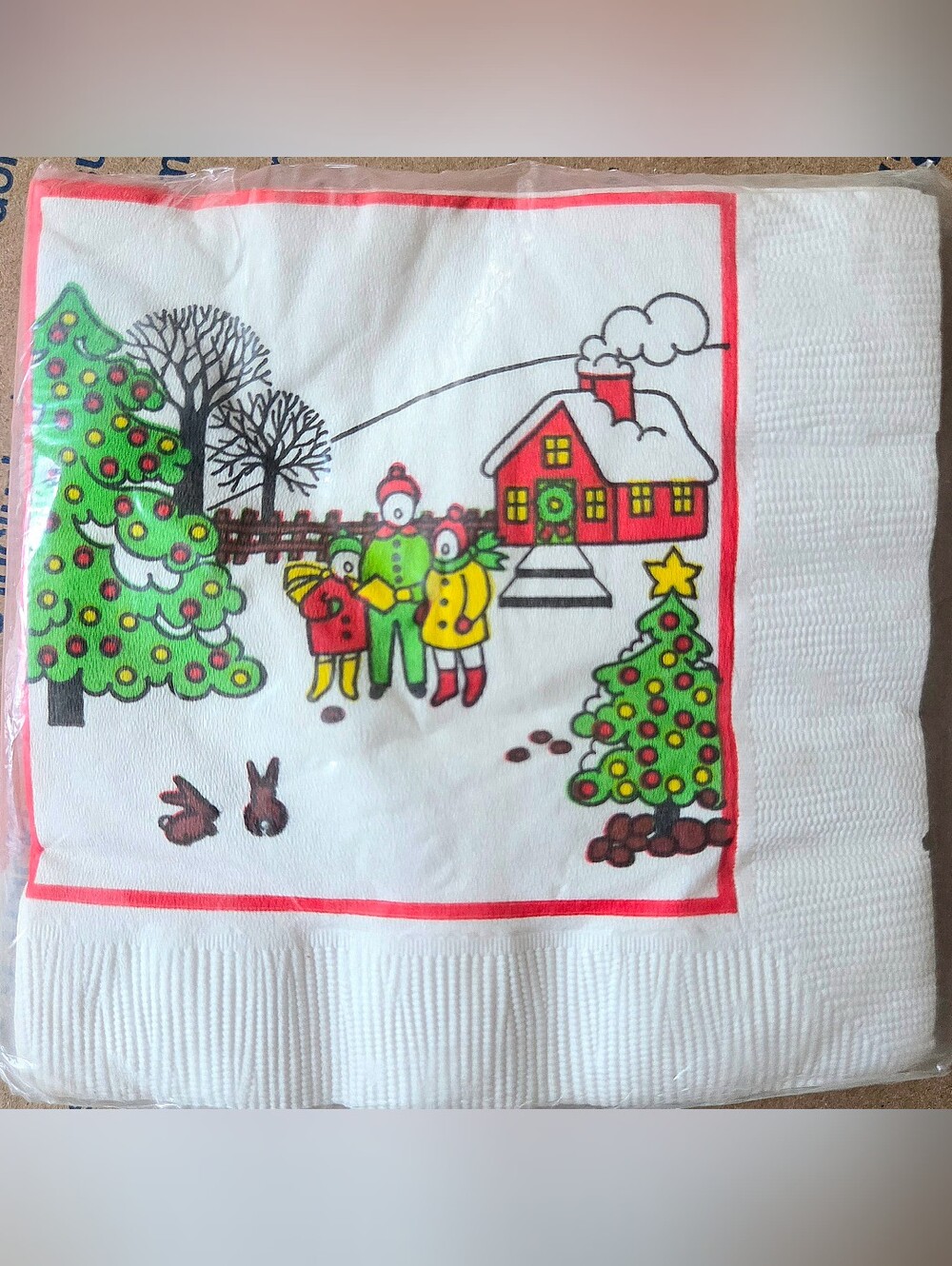 Vintage Gibson Party Papers Beverage Napkins Holiday Christmas